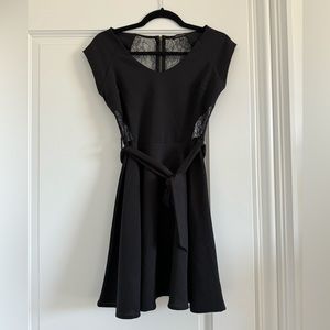 Max and Riley black dress with lace back